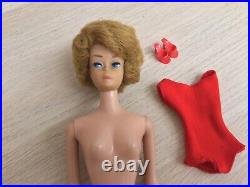 Vintage Barbie Doll Blonde Bubble Cut w American Girl Face Marked Head Rim C20