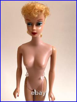 Vintage Barbie Doll Blonde Ponytail Greasy Face #5, Mattel 1960s Japan, WOW