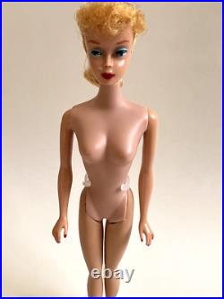 Vintage Barbie Doll Blonde Ponytail Greasy Face #5, Mattel 1960s Japan, WOW