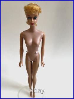 Vintage Barbie Doll Blonde Ponytail Greasy Face #5, Mattel 1960s Japan, WOW