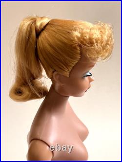Vintage Barbie Doll Blonde Ponytail Greasy Face #5, Mattel 1960s Japan, WOW