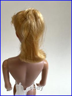 Vintage Barbie Doll Blonde Ponytail Greasy Face #5, Mattel 1960s Japan, WOW