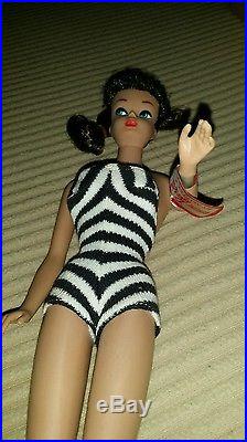 Vintage Barbie Doll Brunette Ponytail 1972 Montgomery Ward Mint Shipper Japan