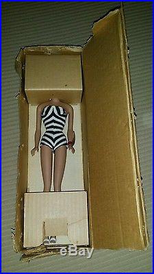 Vintage Barbie Doll Brunette Ponytail 1972 Montgomery Ward Mint Shipper Japan
