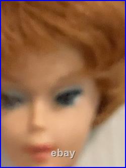 Vintage Barbie Doll Bubblecut Titian Red Hair 1960s Mattel Japan Nude RARE