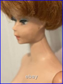Vintage Barbie Doll Bubblecut Titian Red Hair 1960s Mattel Japan Nude RARE