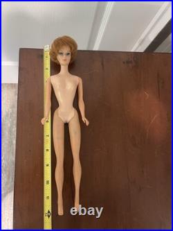 Vintage Barbie Doll Bubblecut Titian Red Hair 1960s Mattel Japan Nude RARE