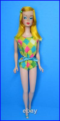 Vintage Barbie Doll COLOR MAGIC #1150 Blonde Hair High Color Swimsuit Shoes