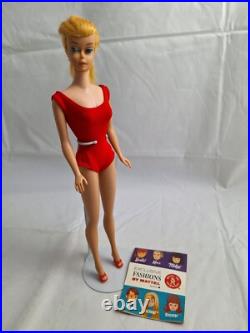 Vintage Barbie Doll Lemon Blonde Swirl Ponytail Salon Needed Mattel Japan 1964