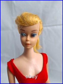 Vintage Barbie Doll Lemon Blonde Swirl Ponytail Salon Needed Mattel Japan 1964