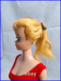 Vintage Barbie Doll Lemon Blonde Swirl Ponytail Salon Needed Mattel Japan 1964