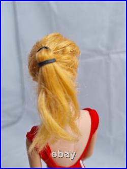 Vintage Barbie Doll Lemon Blonde Swirl Ponytail Salon Needed Mattel Japan 1964