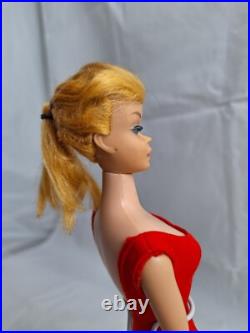 Vintage Barbie Doll Lemon Blonde Swirl Ponytail Salon Needed Mattel Japan 1964