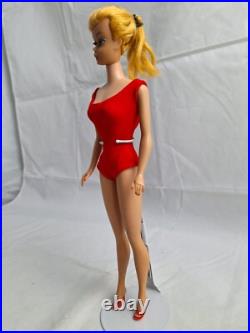 Vintage Barbie Doll Lemon Blonde Swirl Ponytail Salon Needed Mattel Japan 1964