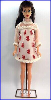 Vintage Barbie Doll Midge Brunette Hair Mattel Japan 1962 Dress Stand