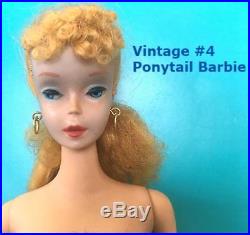Vintage Barbie Doll No. 4 Ponytail Blonde Original Swimwear Made in Japan MATTEL
