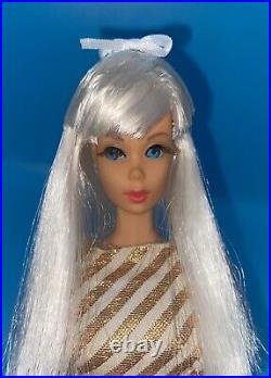 Vintage Barbie Doll OOAK TNT Twist N Turn Platinum Blonde White Hair By Niccole