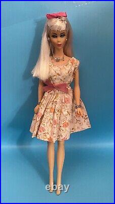 Vintage Barbie Doll OOAK Twist N Turn Platinum Blonde Green Eye Hair By Niccole