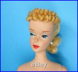 Vintage Barbie Doll PONYTAIL #4 Light Wheat Blonde Hair Zebra Swimsuit