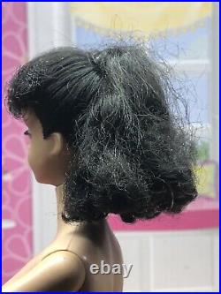 Vintage Barbie Doll Ponytail #5 Brunettet, Mattel 1960s Japan, w Vtg Dress Shoes