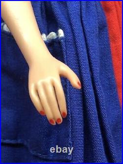 Vintage Barbie Doll Ponytail #5 Brunettet, Mattel 1960s Japan, w Vtg Dress Shoes