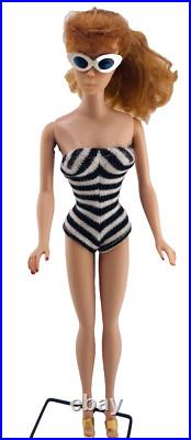 Vintage Barbie Doll Ponytail # 8 Redhead, All Original with Swimsuit 1960s, READ Vintage Barbie Doll Ponytail # 8 Redhead, All Original with Swimsuit 1960s, READ