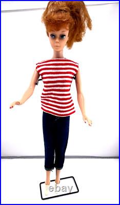 Vintage Barbie Doll Ponytail # 8 Redhead, All Original with Swimsuit 1960s, READ Vintage Barbie Doll Ponytail # 8 Redhead, All Original with Swimsuit 1960s, READ