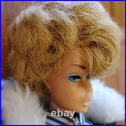 Vintage Barbie Doll Side Part Bubblecut With Outfit 1962 Mattel