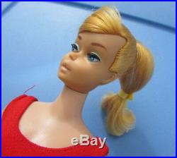 Vintage Barbie Doll Swirl Ponytail 1965 Lemon Blonde American Girl Face
