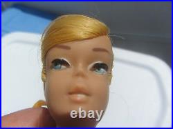 Vintage Barbie Doll Swirl Ponytail 1965 Lemon Blonde White Eyeliner Mattel