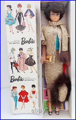 Vintage Barbie European Bubble Cut Wearing Gold'n Glamour #1647 Outfit + Box