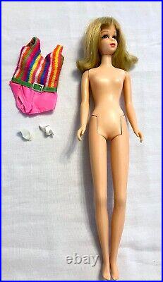 Vintage Barbie FRANCIE Bend Leg Doll #1130 Blonde Flip Hair & Mod Swimsuit
