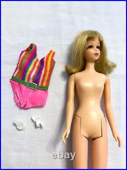Vintage Barbie FRANCIE Bend Leg Doll #1130 Blonde Flip Hair & Mod Swimsuit