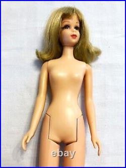 Vintage Barbie FRANCIE Bend Leg Doll #1130 Blonde Flip Hair & Mod Swimsuit