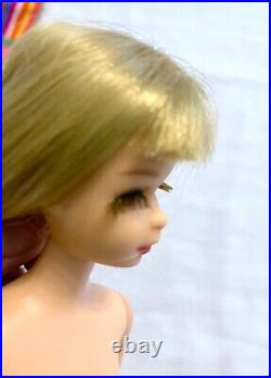 Vintage Barbie FRANCIE Bend Leg Doll #1130 Blonde Flip Hair & Mod Swimsuit
