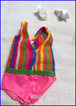 Vintage Barbie FRANCIE Bend Leg Doll #1130 Blonde Flip Hair & Mod Swimsuit