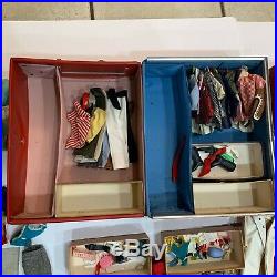 Vintage Barbie Japan Ken Midge Number 3 Pony Tail & Accessories Lot with 2 Cases
