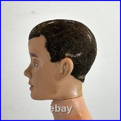 Vintage Barbie KEN DOLL Flocked Hair Brunette, 1961 Mattel Japan W Outfit 60s