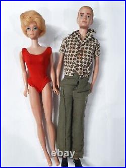 Vintage Barbie & Ken Dolls 1958-62, Bubble Cut & Fuzzy Hair, Original Outfits