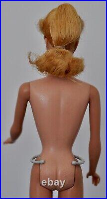 Vintage Barbie Mattel 1962 BLONDE Hair #6 PONYTAIL #850 Red Helena Shoes VGUC