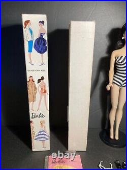 Vintage Barbie Mattel #3 Ponytail Brown Eyeliner Box Stand Booklet VG-EXC
