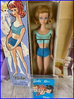 Vintage Barbie, Midge Doll #860 In Original Box withStand Blonde. 1962 Pretty Doll