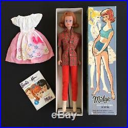 Vintage Barbie Midge Hadley Doll 860 Titian Box & Pedestal Stand 1963-67 Japan