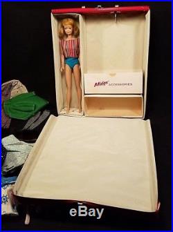 Vintage Barbie Midge Skipper Ken Case Bubble Aboard Striped Pants Coat Japan Lot