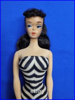 Vintage Barbie Number 3 Brunette Ponytail Rare Blue Eyeshadow Number Three