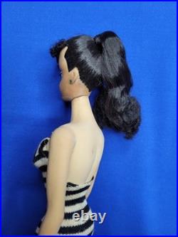 Vintage Barbie Number 3 Brunette Ponytail Rare Blue Eyeshadow Number Three