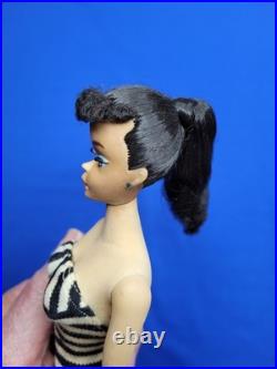 Vintage Barbie Number 3 Brunette Ponytail Rare Blue Eyeshadow Number Three