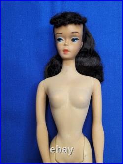 Vintage Barbie Number 3 Brunette Ponytail Rare Blue Eyeshadow Number Three