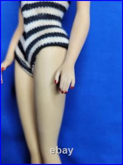 Vintage Barbie Number 3 Brunette Ponytail Rare Blue Eyeshadow Number Three