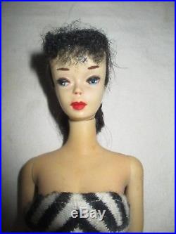 Vintage Barbie Number 3 Ponytail Doll Brunette Straight Leg 1960 Mattel JAPAN